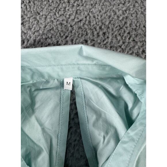 Shein Shirt Dress Women Medium Corset Front Collared Long Sleeve Open Back - Picture 8 of 8